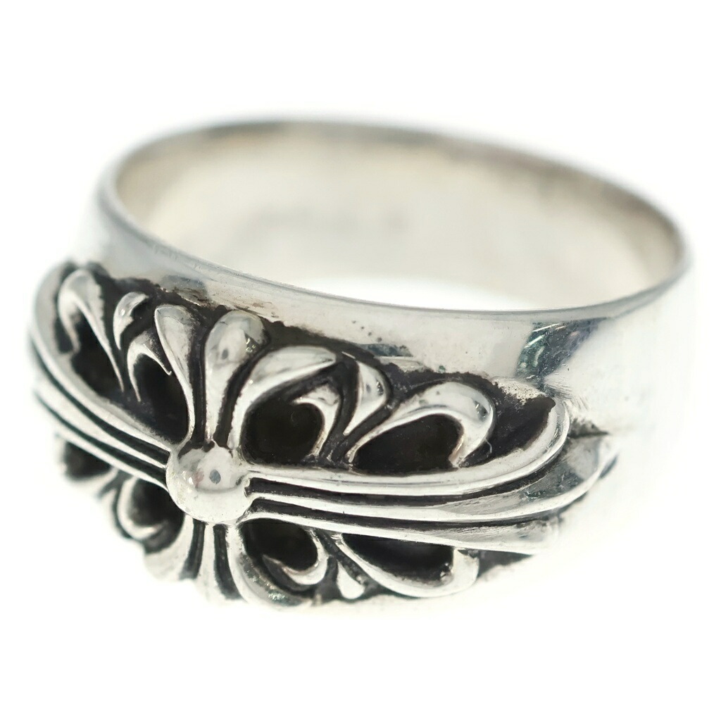 CHROME HEARTS(クロムハーツ) 大いさ:26.5号 FLRL CRS フローラルクロス 輪っか しろがね色 BCA346【中古】【座標軸A】【色合いしろがね色】【取りまわしバス発着場BRING京都河原町店】