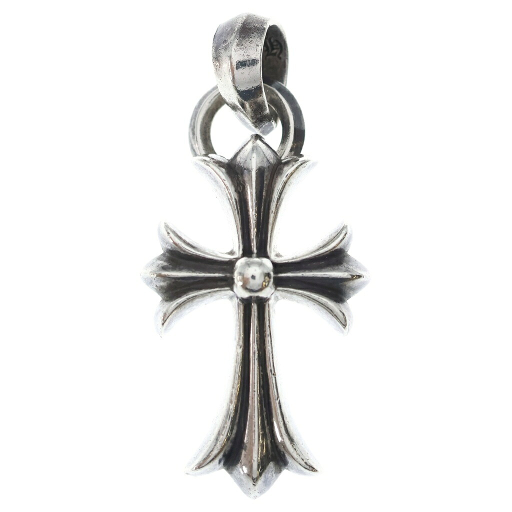 CHROME HEARTS(クロムハーツ) CH CRS SML W/BALE Wベイル スモールCHはりつけ台 シャンデリヤとっ始め しろがね色 BCA218【中古】【度合いB】【色つやしろがね色】【取りまわしバス発着場OneStyle新宿店】
