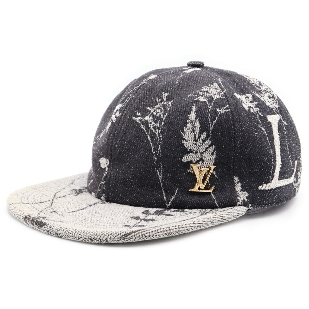 LOUIS VUITTON(ルイヴィトン) 大きさ:60 キャスケット イージーフィット 御花 旗がしら 鳥打ち帽 黒いこと MP2738【新古品/中古】【度合いS】【色つや黒いこと】【取りまわしバス発着場原宿】