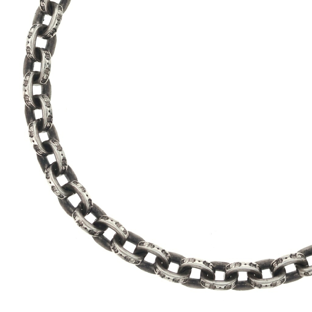 CHROME HEARTS(クロムハーツ) 大きさ:18inch PAPER CHAIN 18 ペーパーチェーンネックレス 18inch しろがね色 BCA086【中古】【座標軸B】【色合いしろがね色】【取りまわしバス発着場OneStyle原宿店】