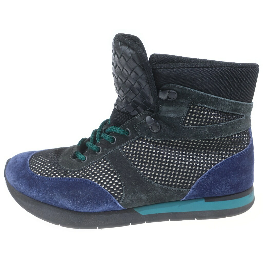 BOTTEGA VENETA(ボッテガヴェネタ) お山 トレッキング ハイカットブーツ 黒いこと/青碧【中古】【度合いB】【色つや黒いこと】【取りまわしバス発着場BRING THRIFT CLOSET あべの店】
