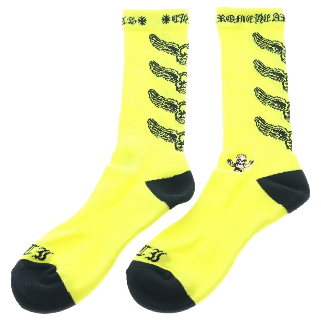 CHROME HEARTS(クロムハーツ) FOTI MAHALIA SOCKS フォティ マハリア 靴下 ソックス 黄色【新古品/中古】【座標軸S】【色つや黄色】【取りまわしバス発着場OneStyle新宿店】