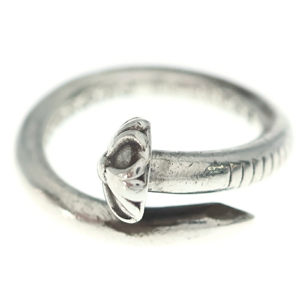 CHROME HEARTS(クロムハーツ) 大きさ:14.0号 NAIL CRSBALL ネイル クロスボール 輪っか しろがね色 BCA349【中古】【度合いB】【色つやしろがね色】【取りまわしバス発着場BRING渋谷ANNEX店】