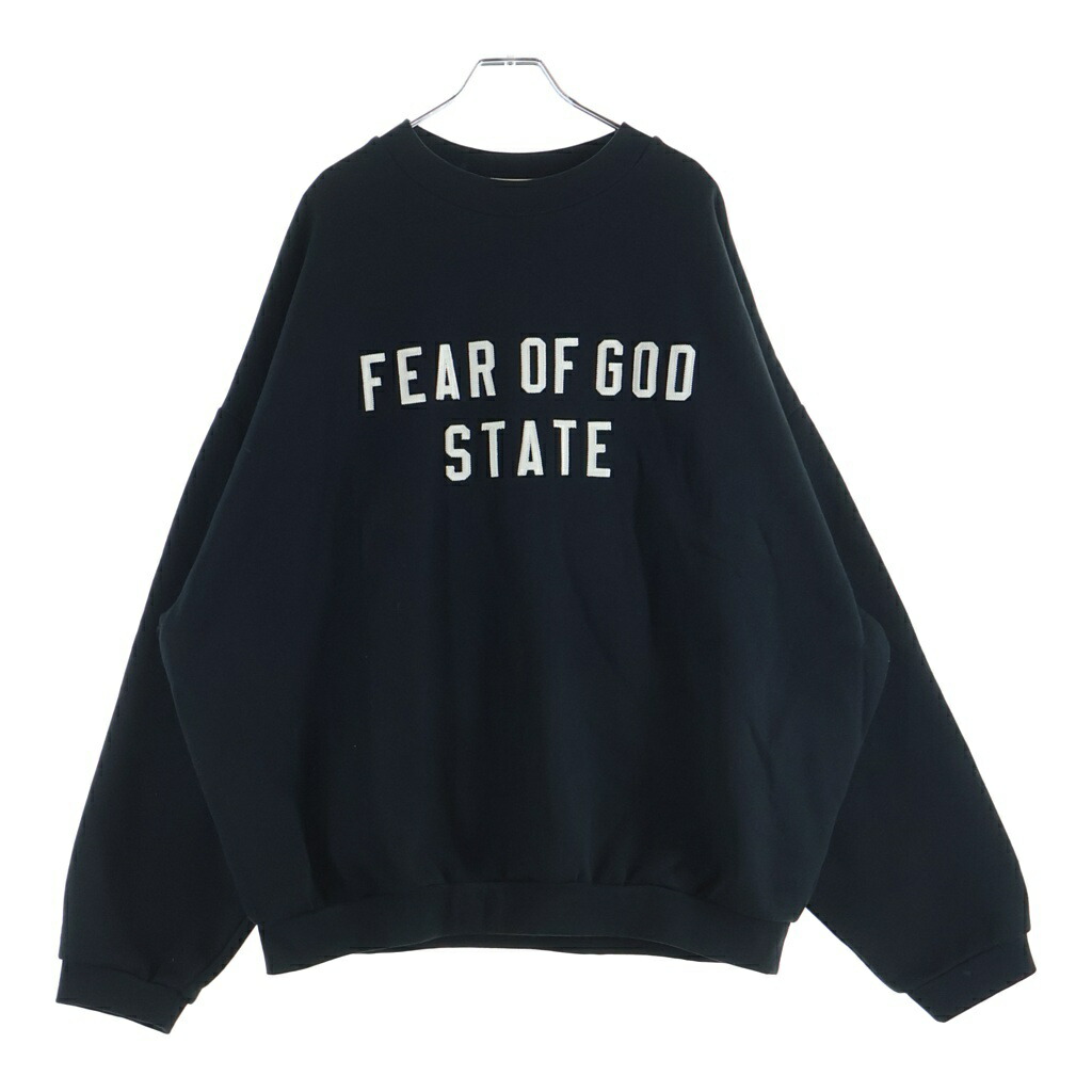 FEAR OF GOD ESSENTIALS(フィアオブゴッド エッセンシャルズ) 大きさ:L 24AW STATE CREWNECK FLEECE クルーネックトレーナー 流汗 黒いこと【中古】【座標軸B】【色つや薄墨色】【取りまわしバス発着場BRING仙台店】