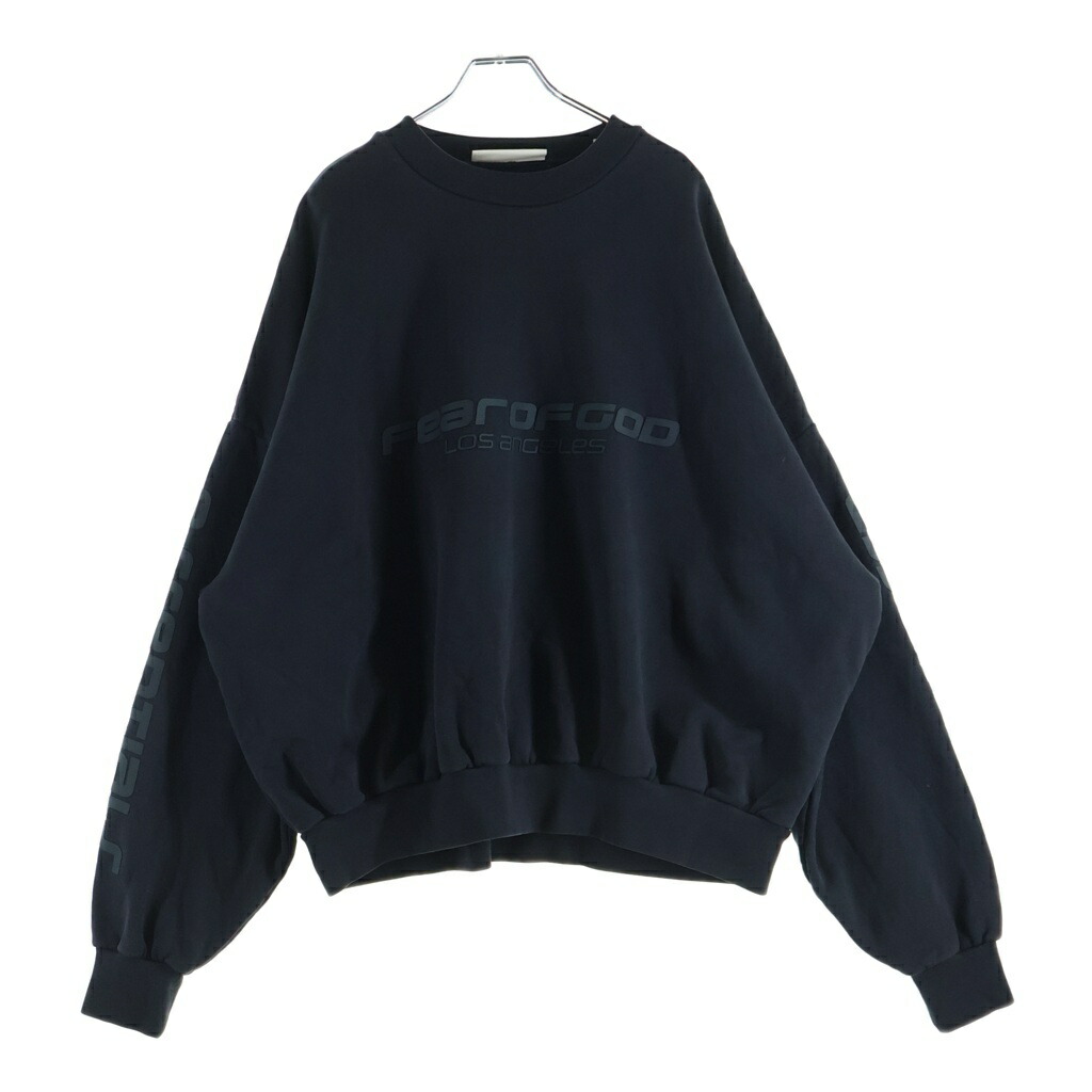 FEAR OF GOD ESSENTIALS(フィアオブゴッド エッセンシャルズ) 大きさ:L 25AW HOLIDAY LOS ANGELES HEAVY FLEECE ヘビーフリース クロップドスウェット 濃灰色薄墨色【中古】【座標軸B】【色合い薄墨色】【取りまわしバス発着場BRING仙台店】
