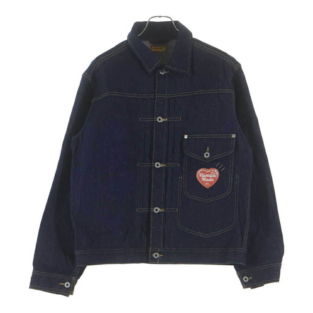 HUMAN MADE(ヒューマンお手伝いさん) 大いさ:L 1ST DENIM JACKET ファーストデニムジャケット インディゴ HM30JK046【中古】【座標軸B】【色合い青碧】【取りまわしバス発着場BRING亜米利加村店】