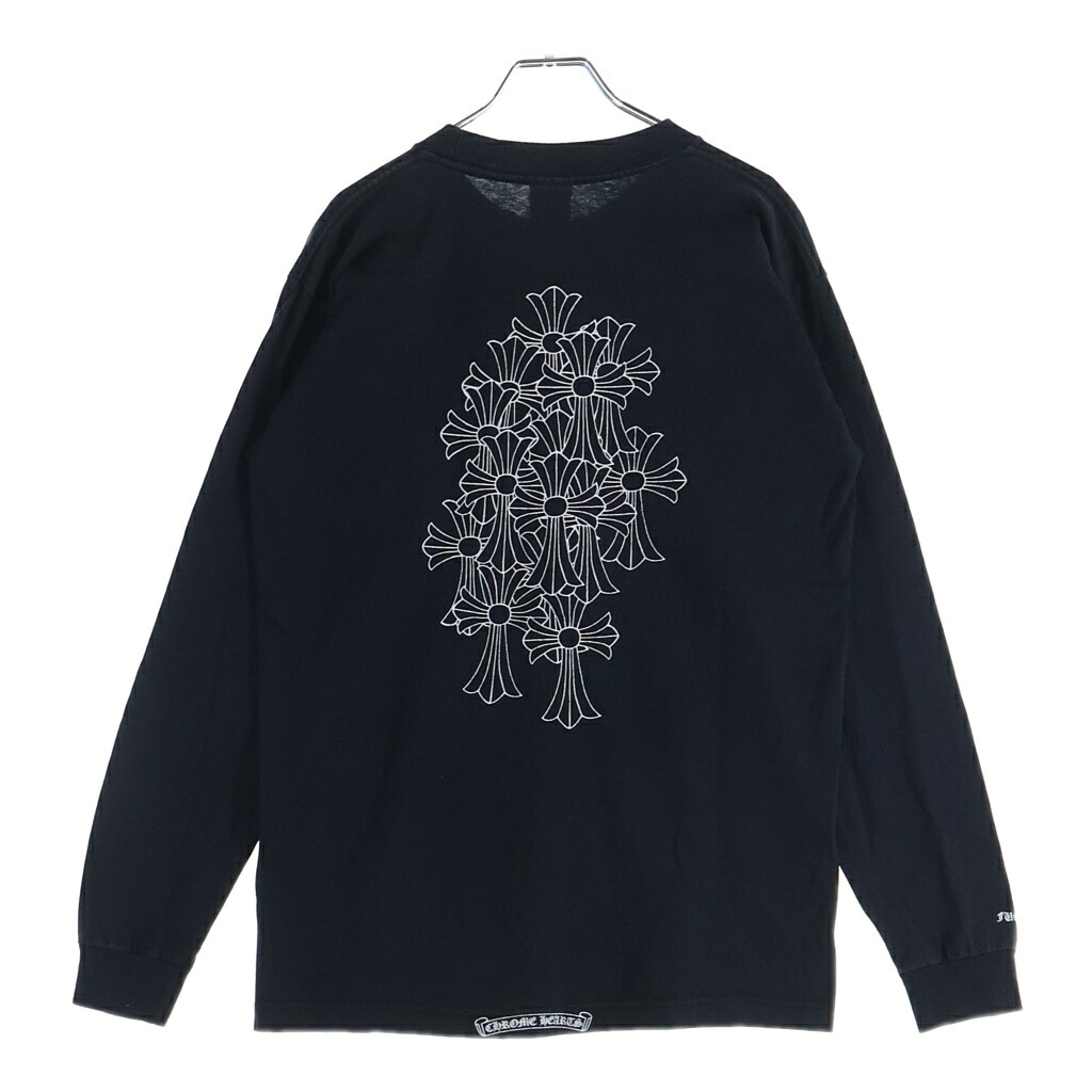CHROME HEARTS(クロムハーツ) 大きさ:M Cemetery L/S Tee 年寄りの セメタリーバックプリント 長袖隠しティーシャツ 黒いこと/白いこと【中古】【度合いB】【色つや黒いこと】【取りまわしバス発着場BRING心斎橋店】