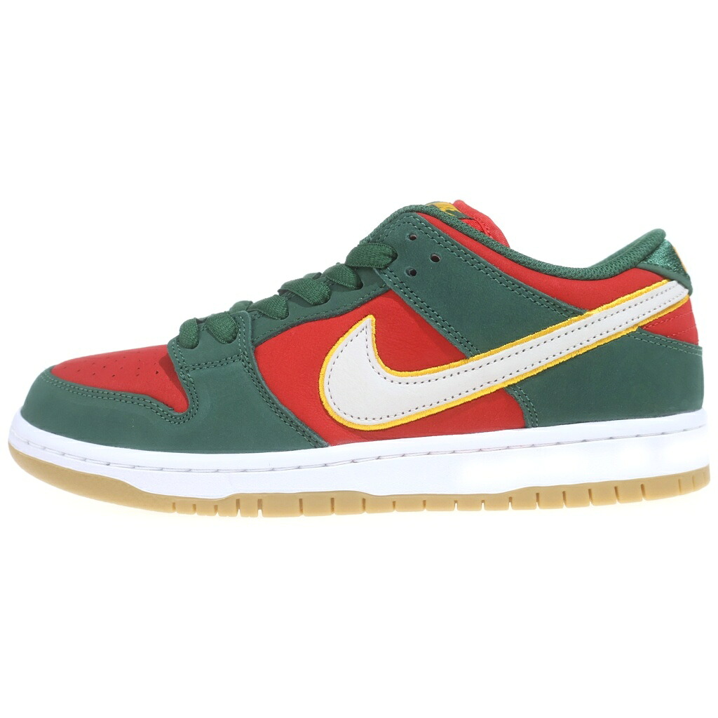 NIKE SB(ナイキエスビー) 大きさ:27.0珊 DUNK LOW SEATTLE SUPERSONICS ダンク シアトル スーパーソニックス ローカットスニーカー 赤いこと/緑であること US9/27珊 FZ1287-300【新古品/中古】【度合いS】【色つや赤いこと】【取りまわしバス発着場BRING KICKS】
