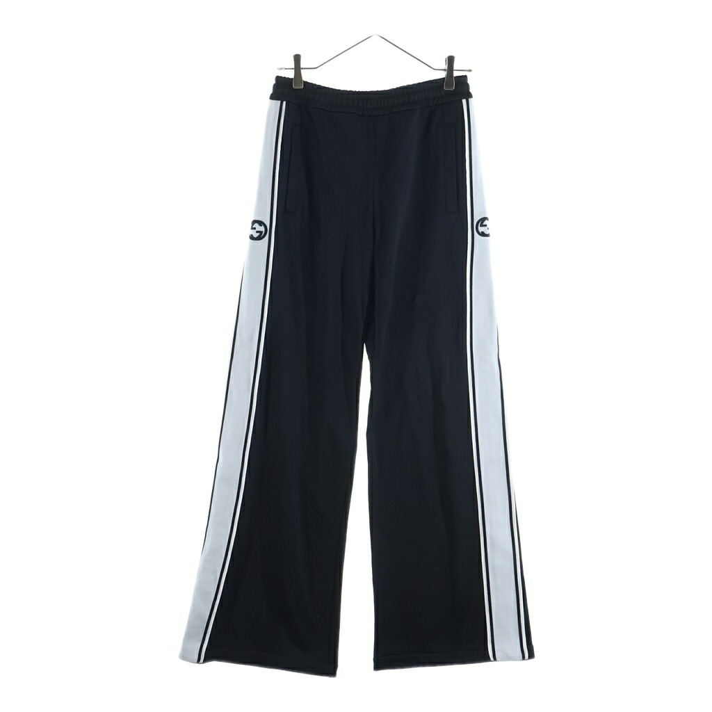 GUCCI(グッチ) 大きさ:XS サイドライントラックパンツ 黒いこと ポリエステル #XS 773037 X1F7U【中古】【度合いA】【色つや黒いこと】【取りまわしバス発着場BRING梅田茶屋町店】
