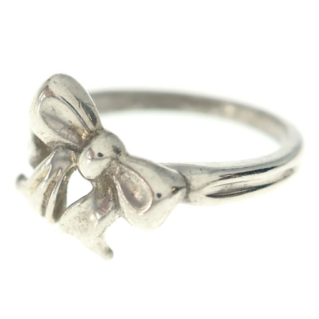 TIFFANY \u0026 Co.(ティファニー) 大いさ:8号 シュロの葉 輪っか 指環 しろがね色 925【中古】【座標軸B】【色合いしろがね色】【取りまわしバス発着場BRING THRIFT CLOSET 幕張店】
