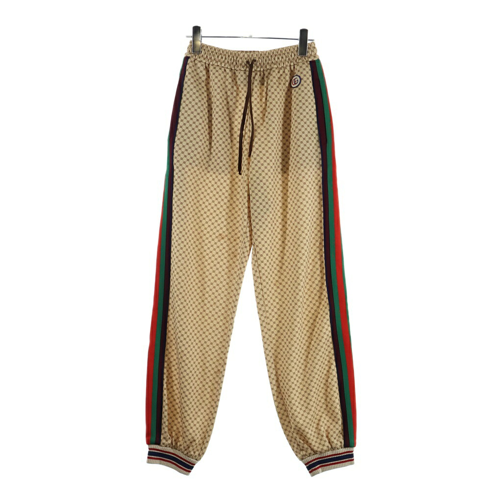 GUCCI(グッチ) 大きさ:XS 21AW インターロッキングGテクニカルジャージーパンツ 655198 XJDFF ベージュ【中古】【座標軸B】【色合いベージュ】【取りまわしバス発着場BRING心斎橋店】