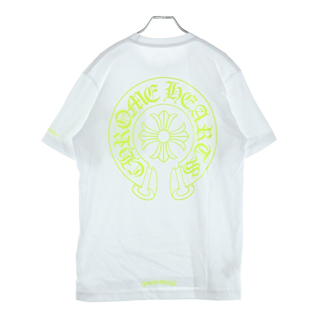 CHROME HEARTS(クロムハーツ) 大きさ:M Neon Yellow Horseshoe S/S Tee ネオン黄色 馬沓 半袖ティーシャツ 白いこと/黄色【新古品/中古】【度合いS】【色つや白いこと】【取りまわしバス発着場BRING心斎橋店】