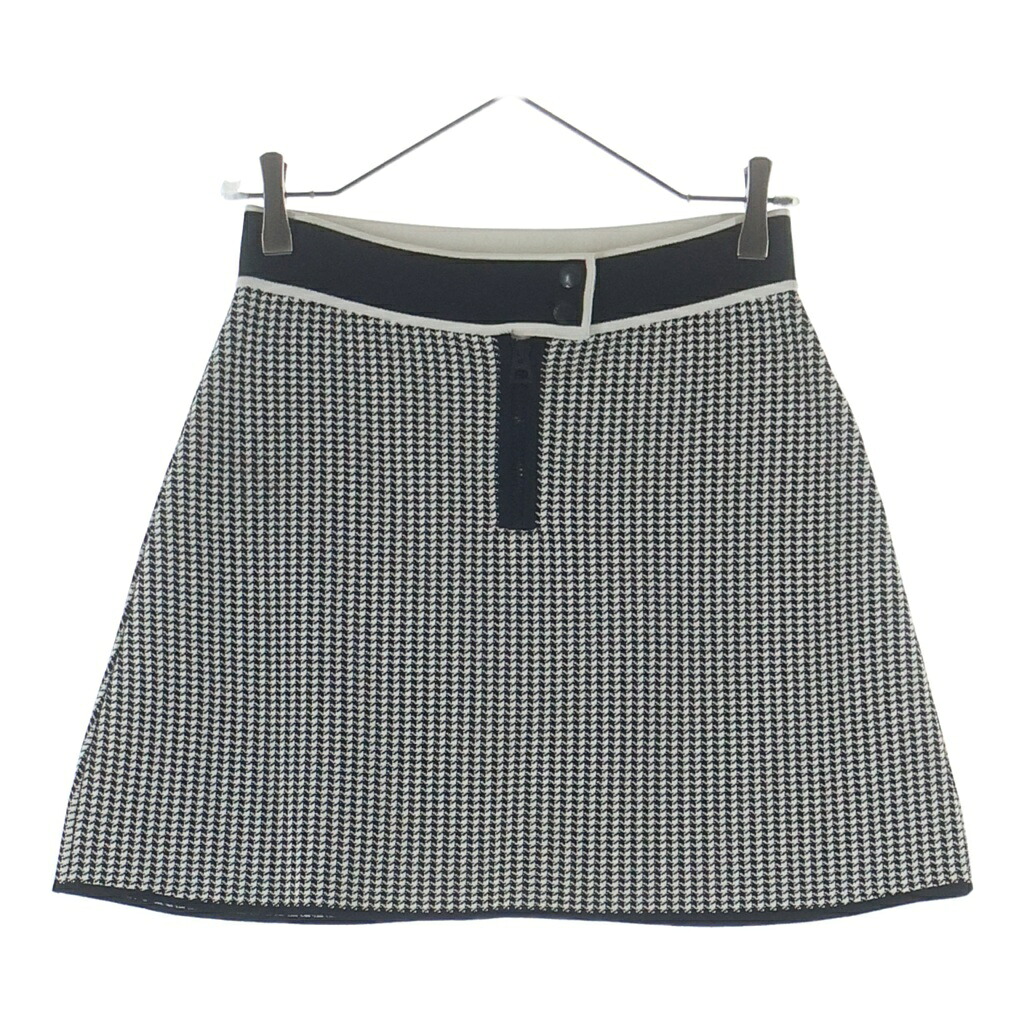 Christian Dior(ディオール) 大きさ:34 ハンドトゥース チドリ柄 編み物スコート レディース 黒いこと/白いこと 424J11AM534【中古】【座標軸A】【色合い黒いこと】【取りまわしバス発着場BRING京都河原町店】