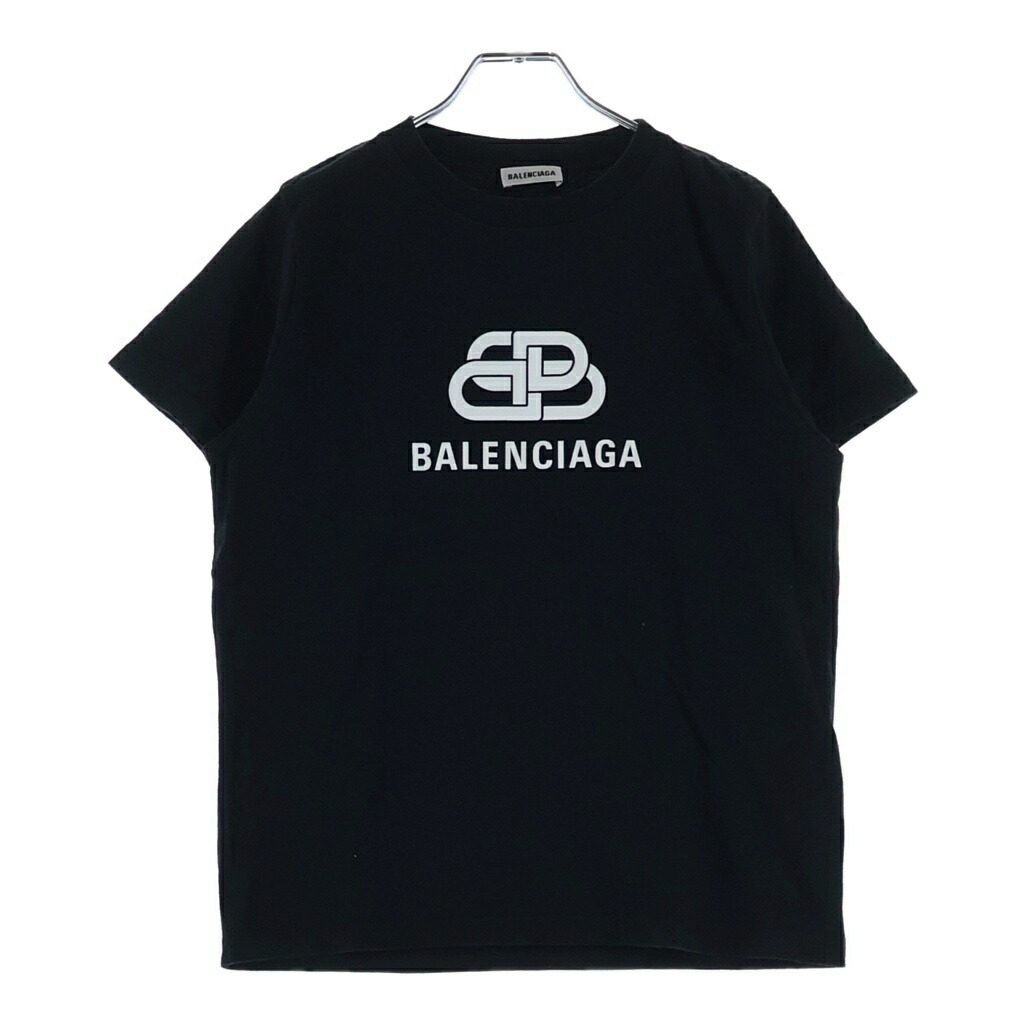 BALENCIAGA(バレンシアガ) 大いさ:M 向こう正面BBロゴタイプ ティーシャツ 黒いこと 綿織物 #M 583245【中古】【座標軸B】【色合い黒いこと】【取りまわしバス発着場新宿】