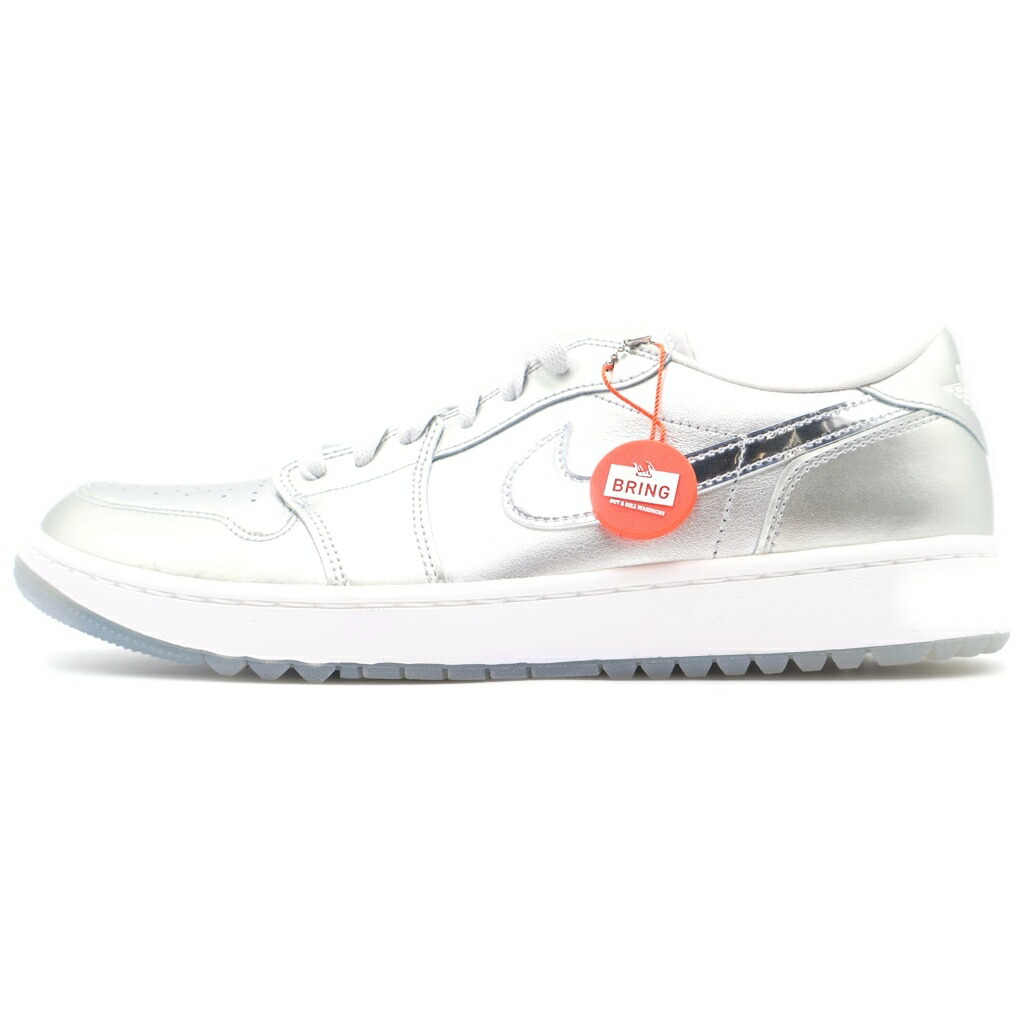 NIKE(ナイキ) 大きさ:30.0珊 AIR JORDAN 1 LOW GOLF NRG GIFT GIVING FD6848-001 エアジョーダン1 ゴルフ 差し上げ物 ギビング ローカットスニーカー しろがね色 US12/30.0珊【新古品/中古】【度合いS】【色つやしろがね色】【取りまわしバス発着場BRING KICKS】