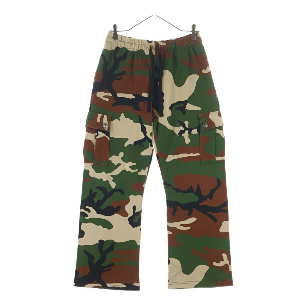 CHROME HEARTS(クロムハーツ) 大きさ:M ×MATTY BOY CAMO CARGO SWEATPANTS マッティボーイ 家鴨柄 クロスボールかざり付ける 流汗 カーゴパンツ カーキ【中古】【座標軸B】【色合いカーキ】【取りまわしバス発着場BRING梅田茶屋町店】