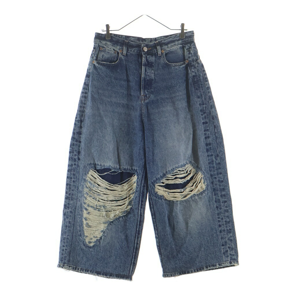 VETEMENTS(ヴェトモン) 大いさ:30 23SS Distressed Baggy jeans デストロイ バギージーンズ ジーンズズボン下 インディゴ UE63PA200L【中古】【座標軸B】【色合い青碧】【取りまわしバス発着場BRING亜米利加村店】