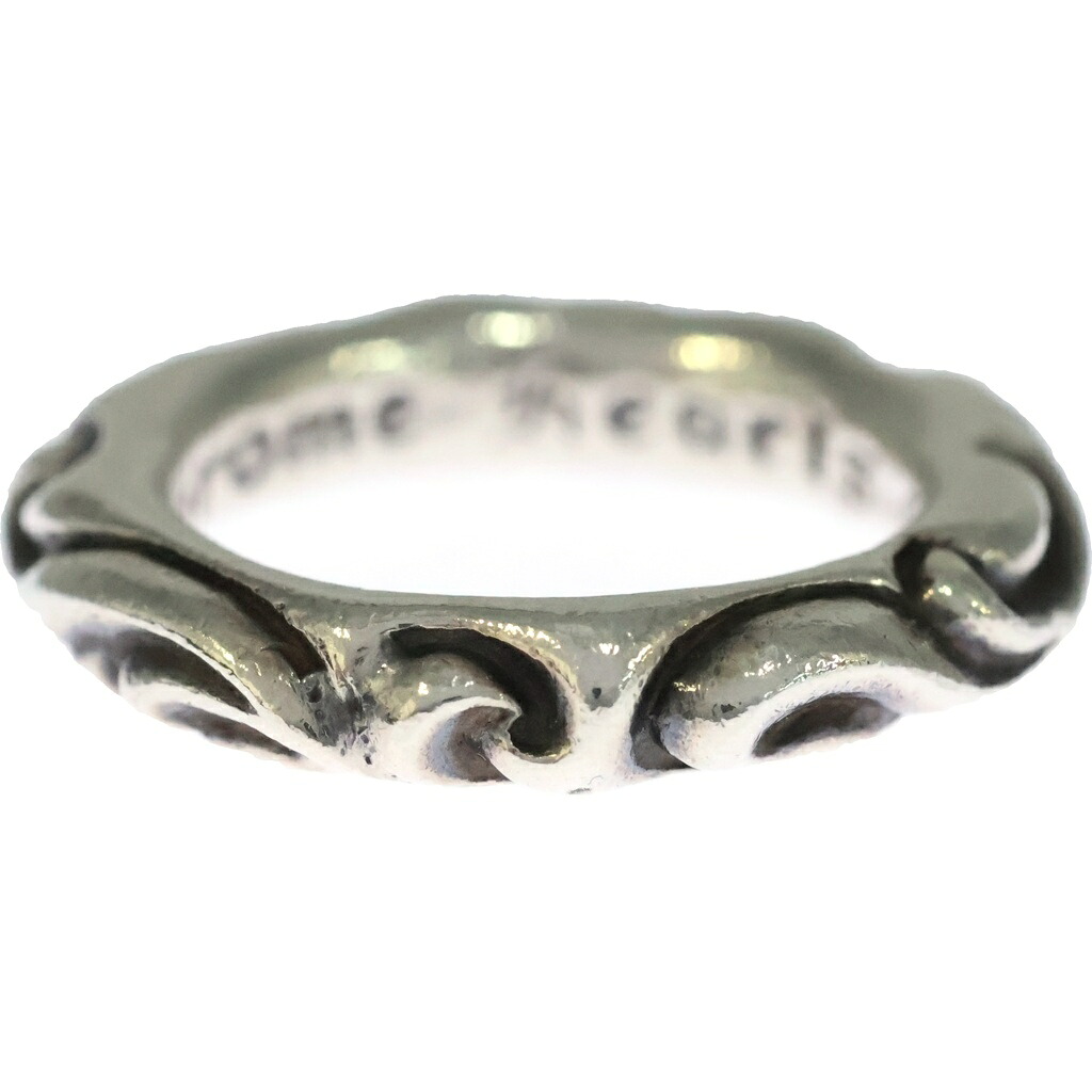 CHROME HEARTS(クロムハーツ) 大きさ:13.0号 SCRL BAND スクロールダンス楽隊 輪っか しろがね色 BCA351【中古】【座標軸B】【色合いしろがね色】【取りまわしバス発着場BRING亜米利加村店】
