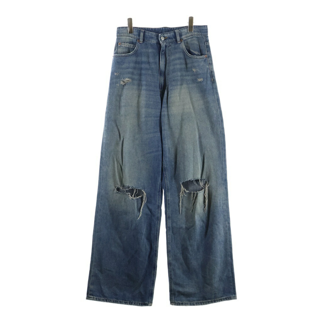 MM6 Maison Margiela(エムエムシックスメゾンマルジェラ) 大きさ:28 5衣嚢 広広とした 不都合ジーンズ ズボン下 インディゴ SHOLA0014【中古】【座標軸B】【色合い青色】【取りまわしバス発着場BRING WASTE_NOT】
