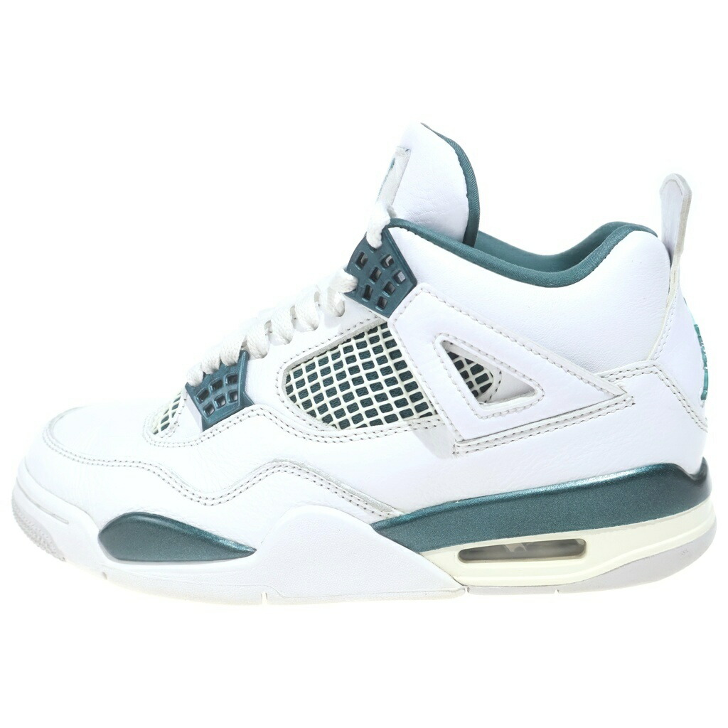 NIKE(ナイキ) 大きさ:25.5珊 AIR JORDAN 4 RETRO OXIDIZED GREEN エアジョーダン 4 レトロ オキシード ミッドカットスニーカー 白いこと/緑であること US7.5/25.5珊 FQ8138-103【中古】【度合いB】【色つや白いこと】【オンライン押さえる商いもの】