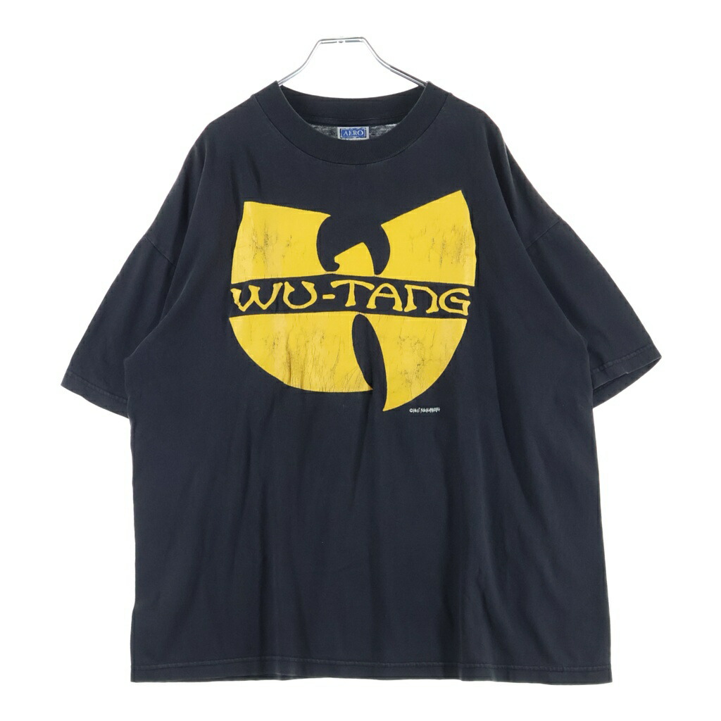 VINTAGE(ヴィンテージ) 大きさ:XL 90S WU-TANG CLAN CREAM CASH RULES EVERYTING AROUND ME AERO 半袖プルオーバー【中古】【座標軸B】【色合い黒いこと】【取りまわしバス発着場AWESOME高円寺店】