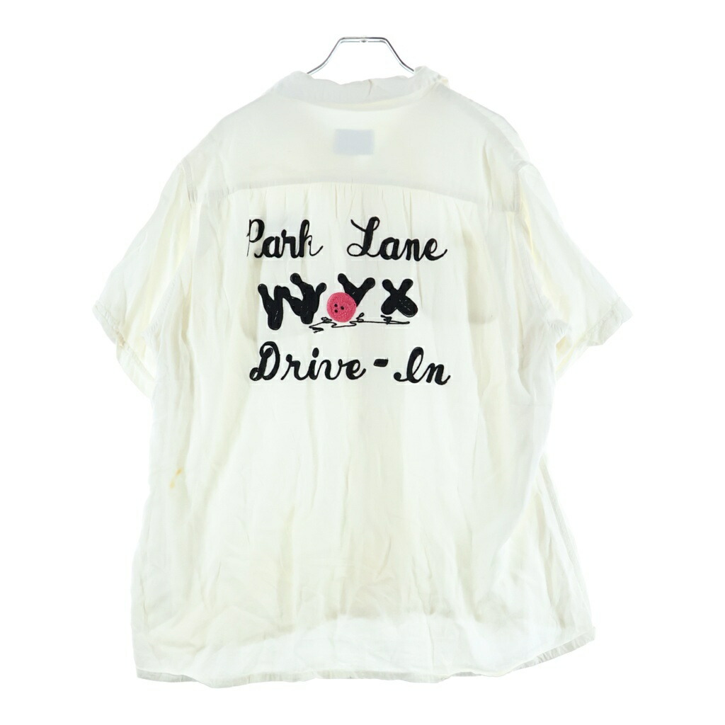 VINTAGE(ヴィンテージ) 大きさ:L 50-60S CROWN PRINCE RAYON GABARDINE S/S BOWLING SHIRT ヴィンテージ 人絹ギャバジン 半袖突き抜くプルオーバー 白いこと【中古】【度合いB】【色つや白いこと】【取りまわしバス発着場AWESOME高円寺店】