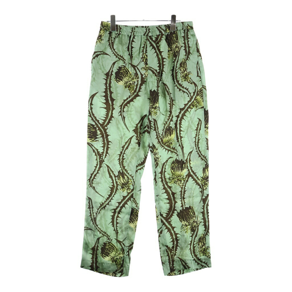 DRIES VAN NOTEN(ドリスヴァンノッテン) 大きさ:48 25SS PARKINO 1001 M.W.PANTS 基準打数キノ ボタニカル総柄 人絹 イージーパンツ 緑であること 251-020936【新古品/中古】【度合いS】【色つや緑であること】【オンライン押さえる商いもの】