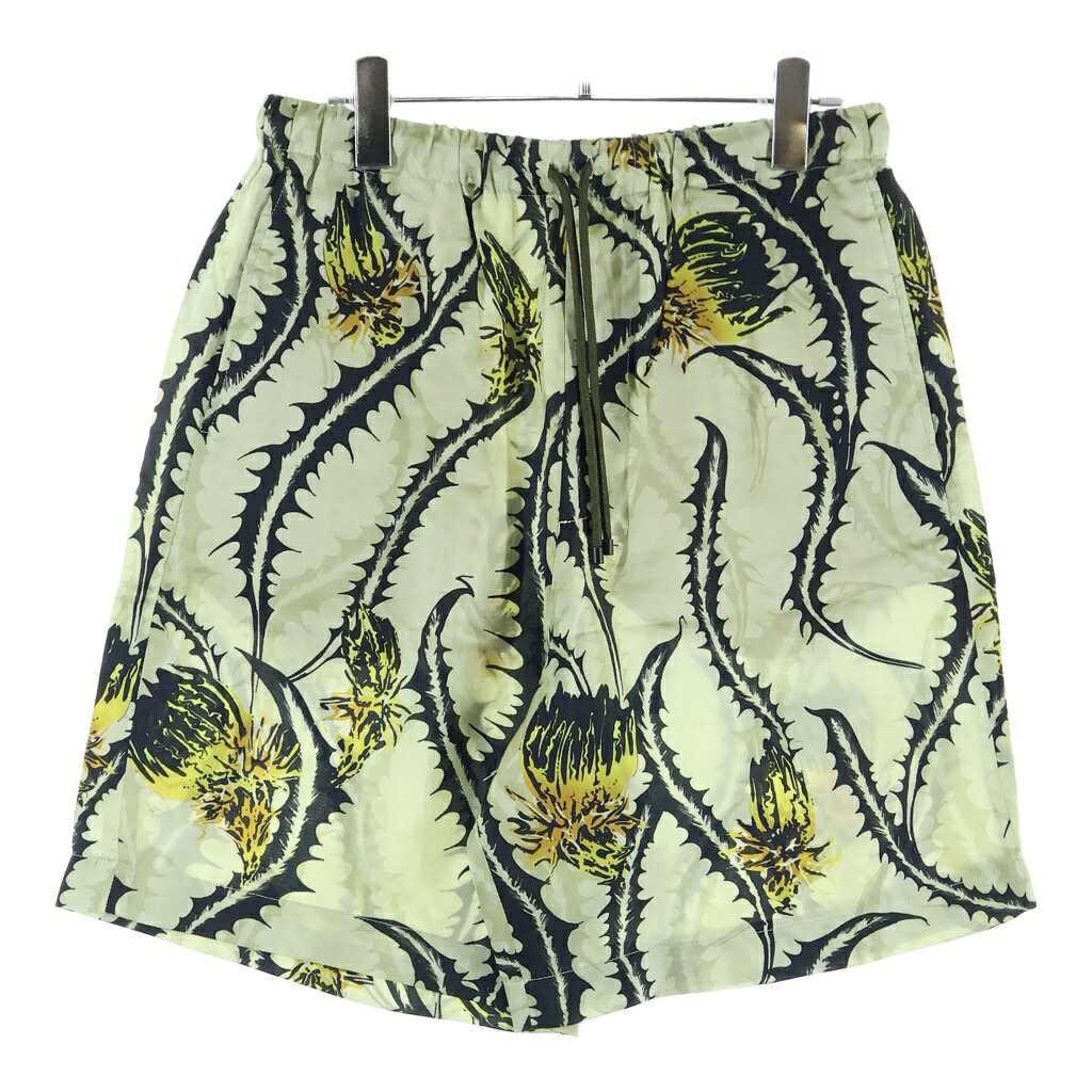 DRIES VAN NOTEN(ドリスヴァンノッテン) サイズ:46 25SS PIPERI 1001 M.W.PANTS ピペリ ボタニカル総柄 レーヨン イージーショーツ ハーフパンツ ベージュ/ブラック 251-020931【新古品/中古】【程度S】【カラーベージュ】【オンライン限定商品】｜ブランド買取・販売　BRING