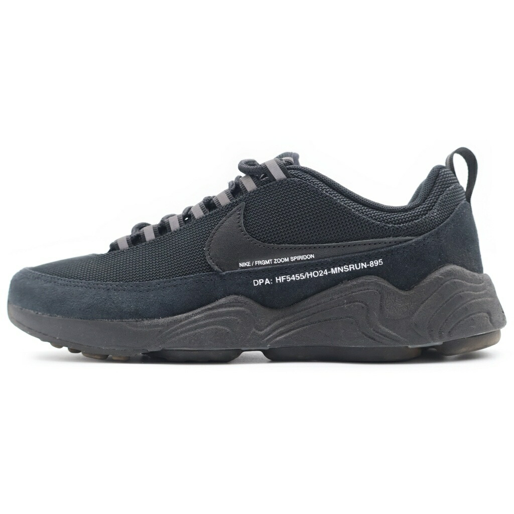 NIKE(ナイキ) 大きさ:25.0糎 ×Fragment AIR ZOOM SPIRIDON SP HF5455-001 欠けら エアズームスピリドン ローカットスニーカー 黒いこと US7/25糎【中古】【座標軸B】【色合い黒いこと】【オンライン制限事項商いもの】