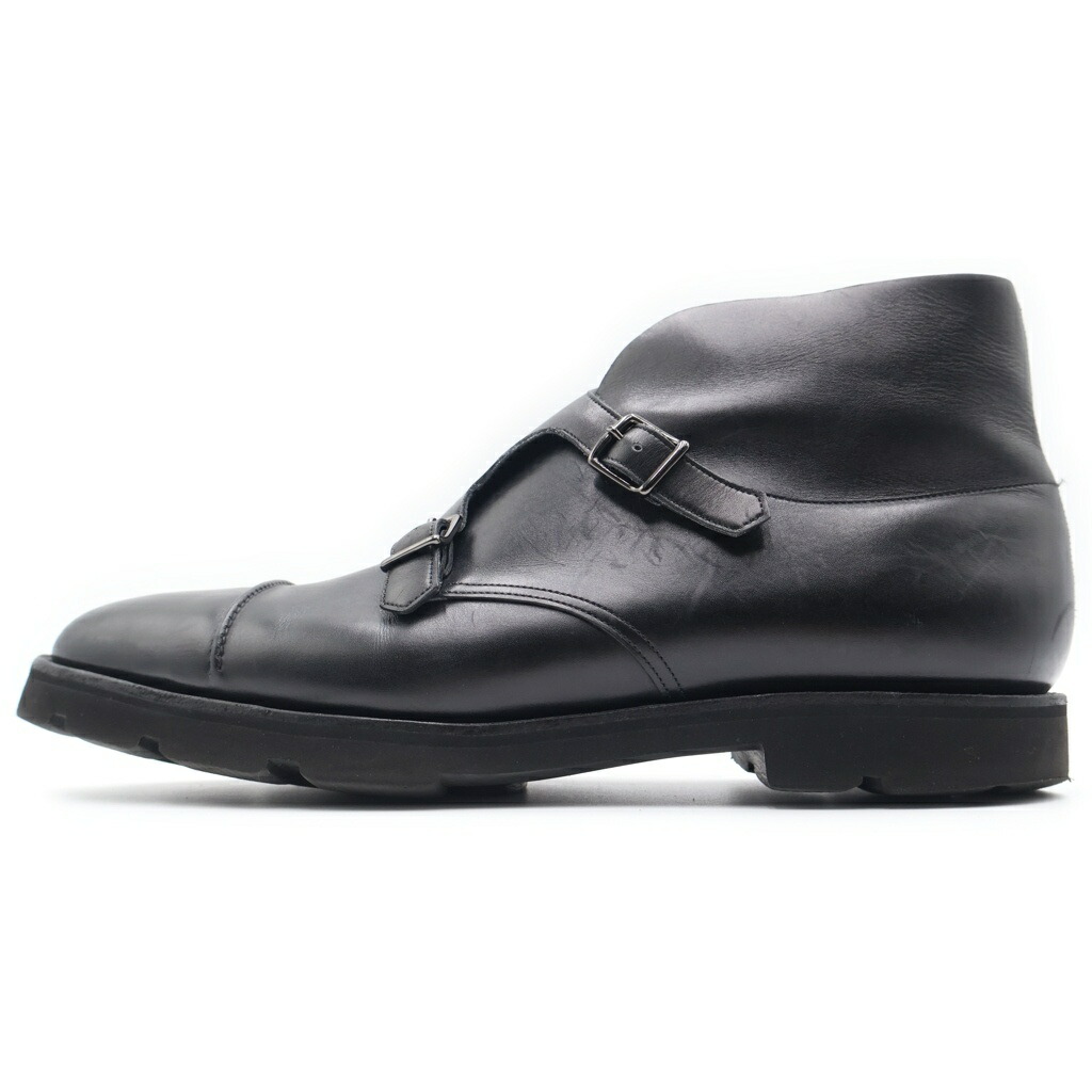 JOHN LOBB(ジョンロブ) 大きさ:5E William ウィリアム ダブルモンクストラップ なめし革 お召しもの ダービーシューズ 黒いこと 144403【中古】【座標軸B】【色合い黒いこと】【オンライン制限事項商いもの】