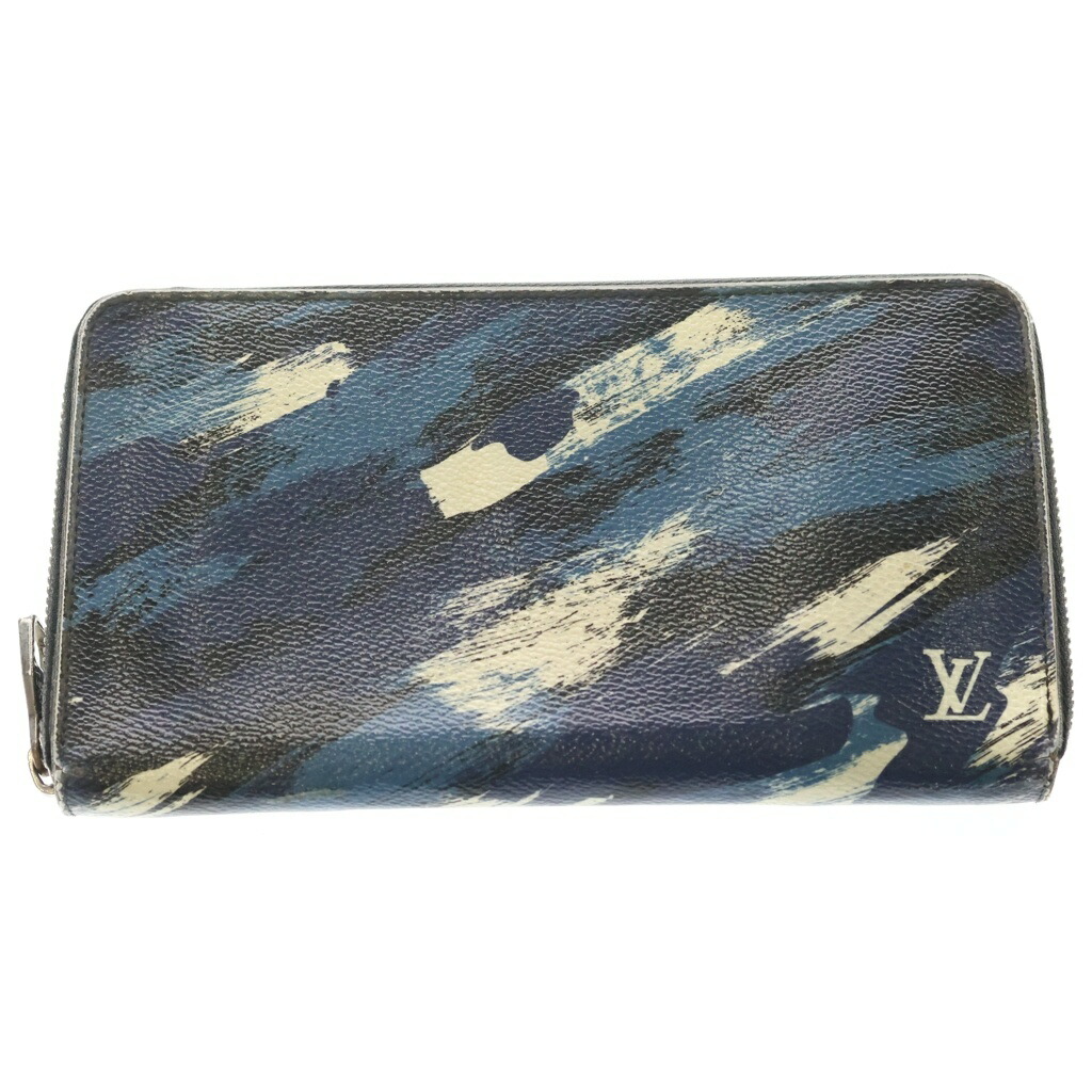 LOUIS VUITTON(ルイヴィトン) ジッピー まとめ役 化けの皮 ロングウォレット 青味/白いこと M61676 CA4155【中古】【座標軸B】【色合い青味】【オンライン押さえる商いもの】