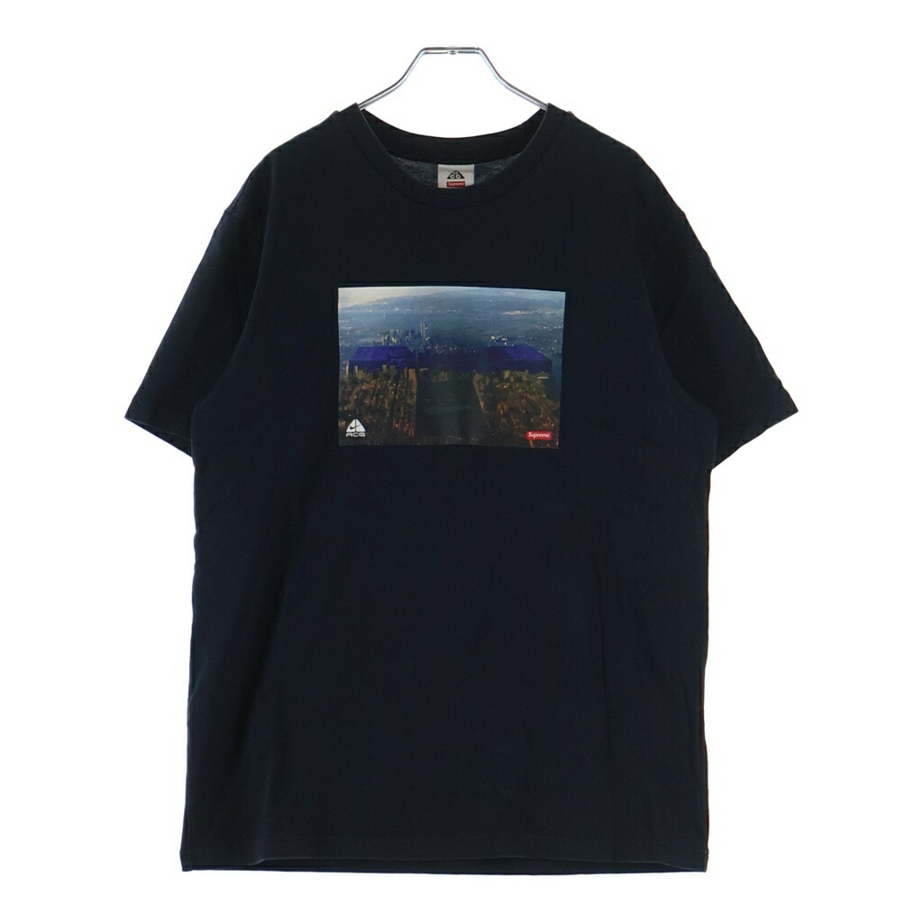 SUPREME(シュプリーム) 大きさ:M 22AW ×NIKE AGG Grid Tee グリッド 映し絵刷り上げる 労働者の一団のど首 半袖プルオーバー カットソー 黒いこと DO6860-010【中古】【座標軸B】【色合い黒いこと】【オンライン制限事項商いもの】