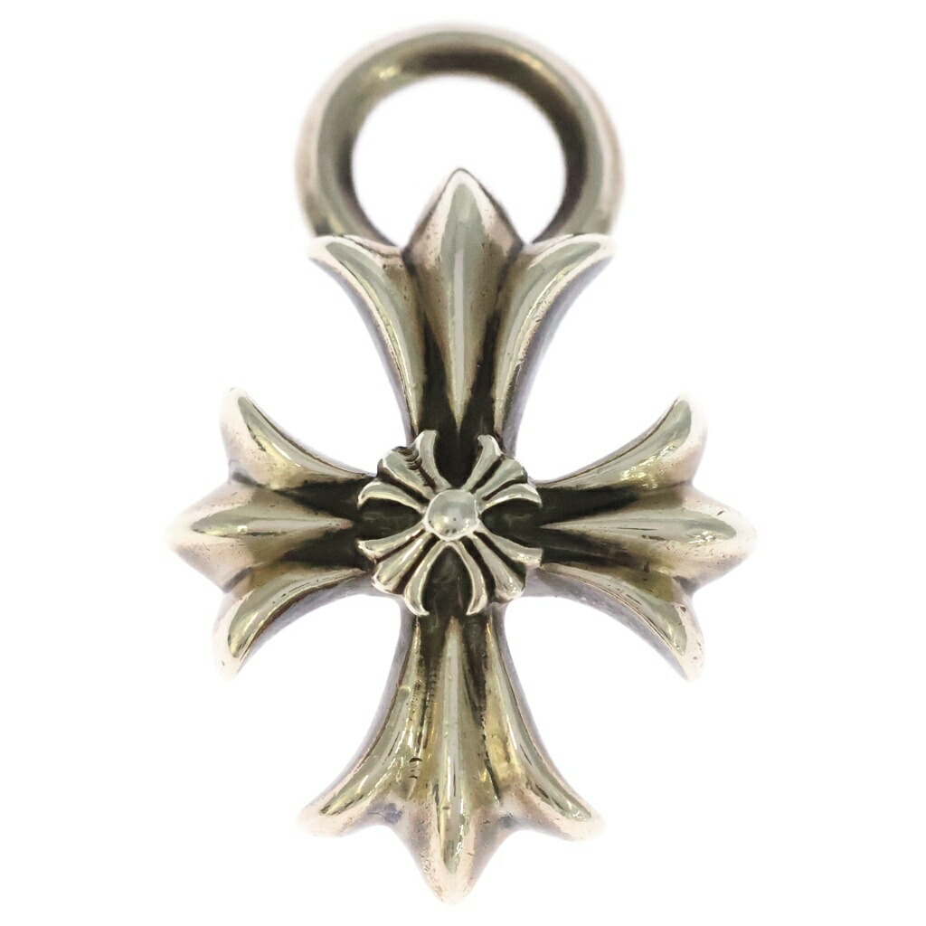 CHROME HEARTS(クロムハーツ) DBL CH PRS ダブルCH足し加える シャンデリヤいの一番 しろがね色 BCA249【中古】【座標軸B】【色合いしろがね色】【取りまわしバス発着場原宿】