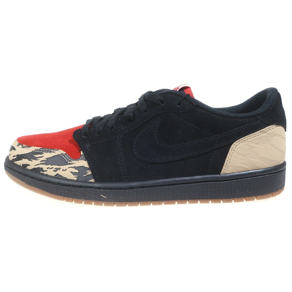NIKE(ナイキ) 大いさ:28.5糎 ×Sole Fly AIR JORDAN 1 LOW BLACK AND SPORT RED DN3400-001 ソールフライ エアジョーダン1 ローカットスニーカー 黒いこと/赤いこと US10.5/28.5糎【新古品/中古】【座標軸S】【色合い黒いこと】【オンライン制限事項商いもの】