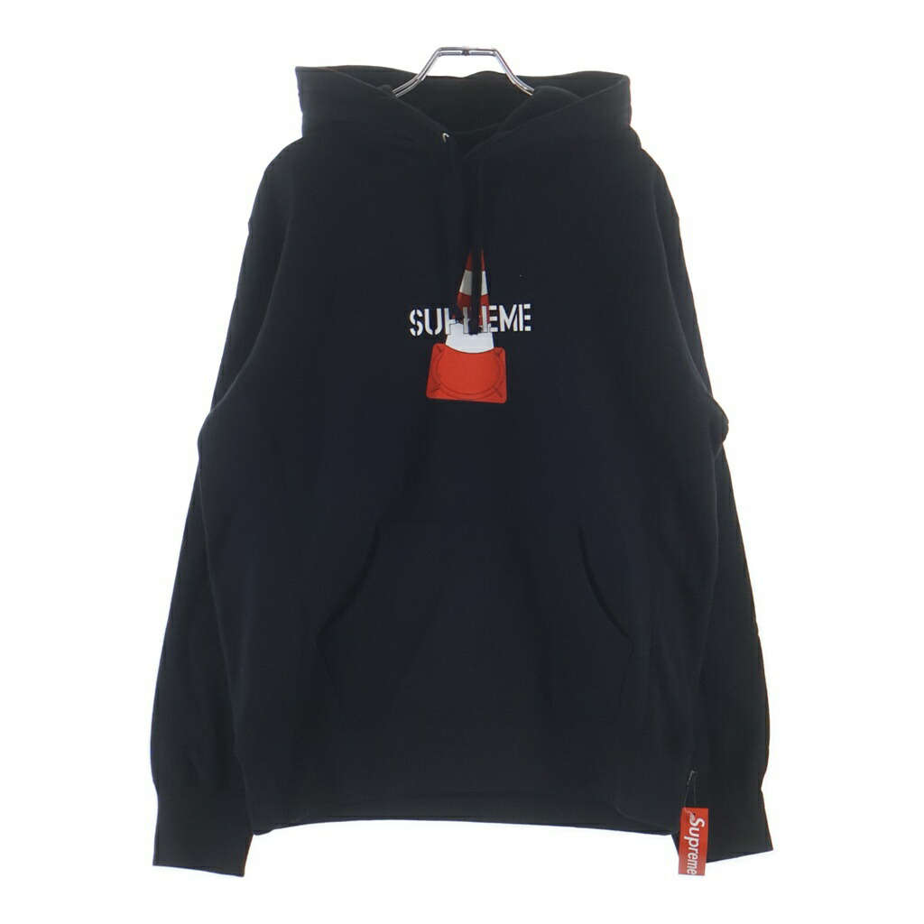 SUPREME(シュプリーム) 大きさ:S 19AW Cone Hooded Sweatshirt 唐きび刷り上げる プルオーバーフーディー 黒いこと【中古】【度合いA】【色つや黒いこと】【取りまわしバス発着場BRING札幌店】