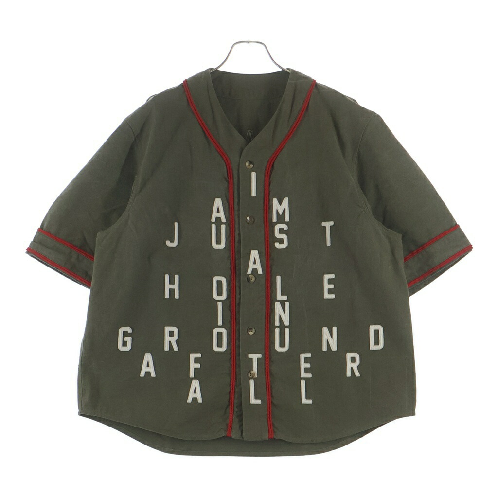 READY MADE(小母さんお手伝いさん) 大きさ:3 21AW MILITARY BASEBALL SHIRT 綿織物 ミリタリー 野球半袖プルオーバー カーキ RE-CO-KH-00-00-136【中古】【座標軸B】【色合いカーキ】【取りまわしバス発着場BRING札幌店】
