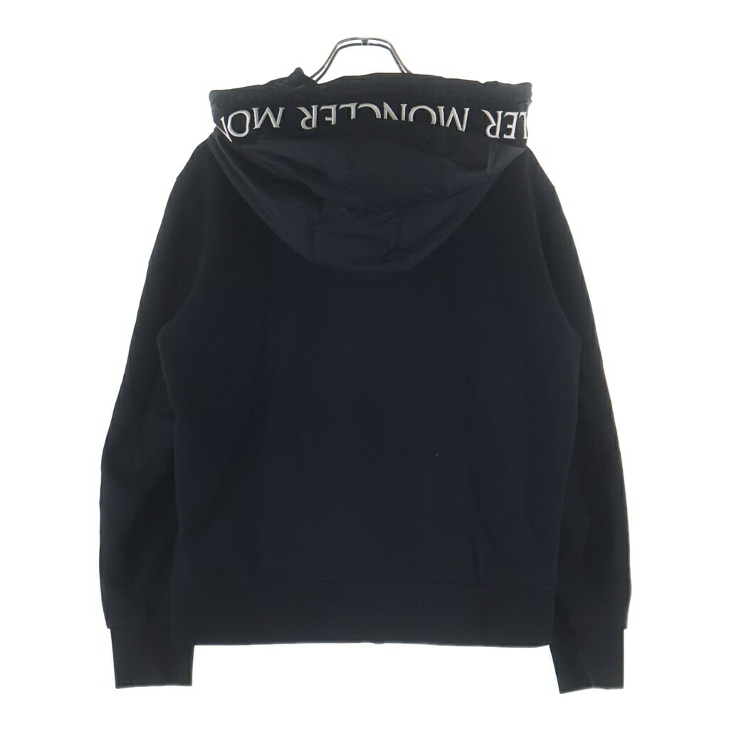 MONCLER(モンク軌跡) 大きさ:L 18AW MAGLIA CARDIGAN ダブルボンネット ジップアップパーカー 黒いこと D20918422000 08451【中古】【度合いB】【色つや黒いこと】【取りまわしバス発着場BRING札幌店】