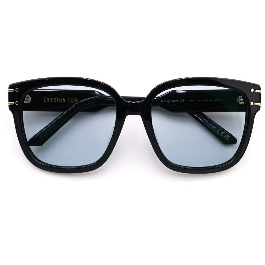 Christian Dior(ディオール) 大きさ:58□18 145 アイウェア 真四角 片方ロゴタイプ SIGNATURE S7F 黒いこと【中古】【座標軸B】【色合い黒いこと】【オンライン制限事項商いもの】