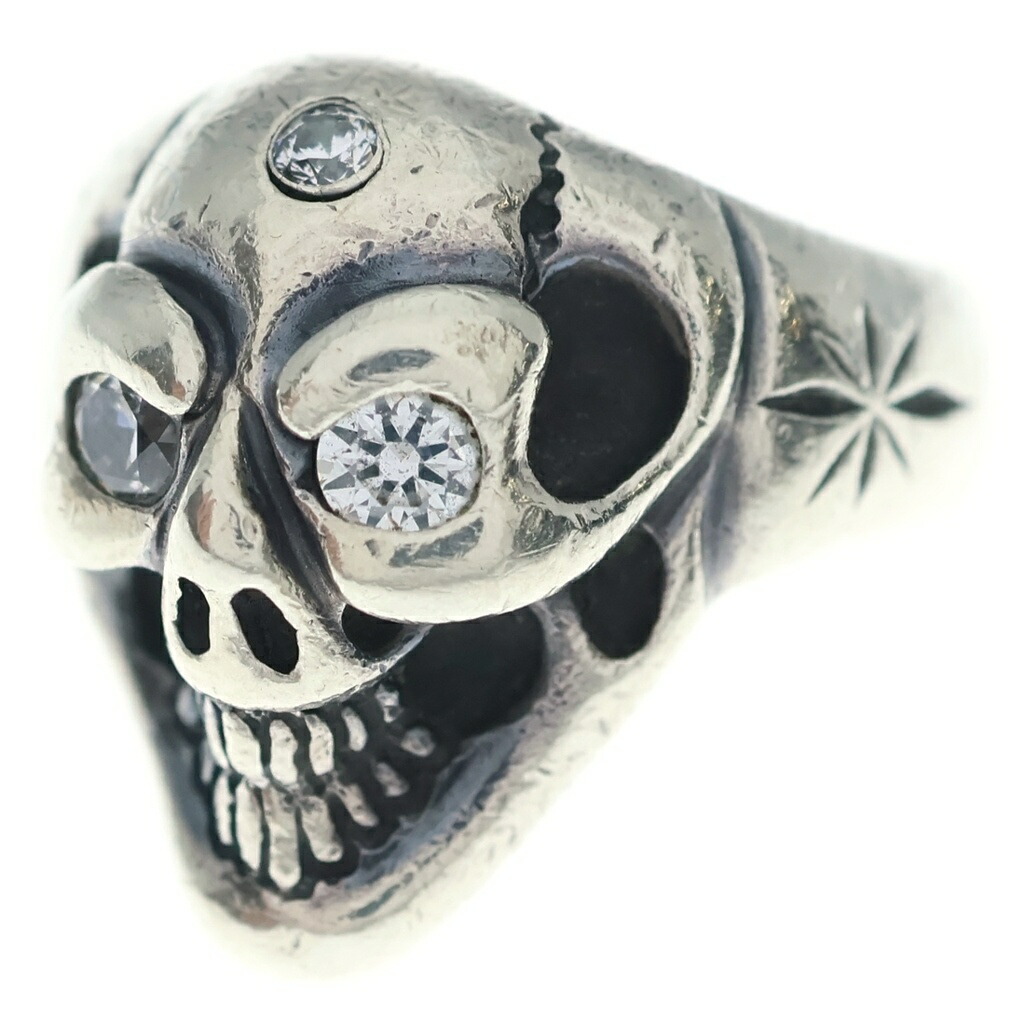 Bill Wall Leather/BWL(ビルウォールレザー) 大きさ:8号 GOOD LUCK SCULL SPECIAL EDITION グッドラックスカル 輪っか しろがね色【中古】【度合いB】【色つやしろがね色】【オンライン押さえる商いもの】