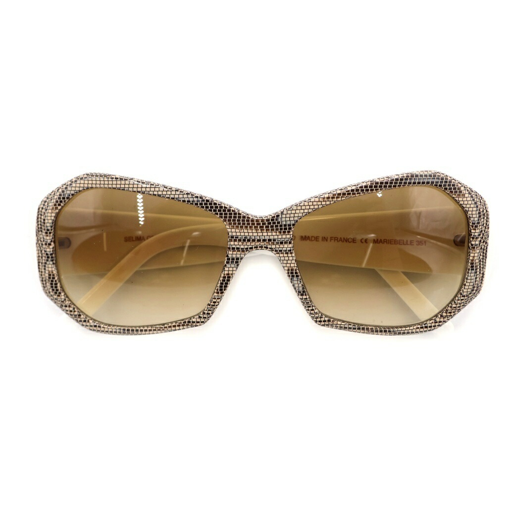 NO BRAND(否ブランド名) 大きさ:F SELIMA OPTIQUE MARIEBELLE351 マリ呼びりん351 ボックス席黒眼鏡 眼鏡 アイウェア マルチ色つや【中古】【度合いA】【色つやマルチ色つや】【オンライン押さえる商いもの】