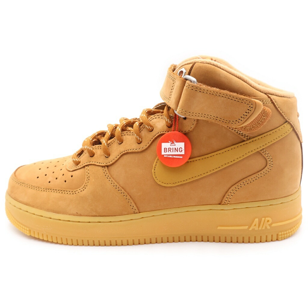 NIKE(ナイキ) 大きさ:28.5珊 Air Force 1 Mid Flax 空軍1 ミッド 流束 ハイカットスニーカー DJ9158-200 赤銅色【中古】【度合いA】【色つや赤銅色】【取りまわしバス発着場BRING福岡天神店】