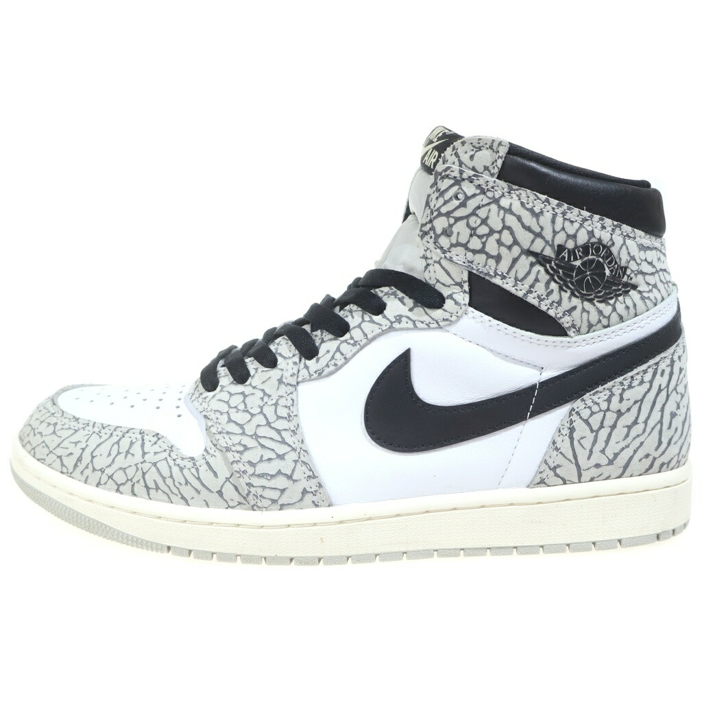 NIKE(ナイキ) 大きさ:29.0糎 AIR JORDAN 1 RETRO HIGH OG WHITE CEMENT ELEPHANT DZ5485-052 エアジョーダン1 白いことセメント質 ハイカットスニーカー 白いこと/薄墨色 US11/29糎【中古】【座標軸A】【色合い薄墨色】【オンライン制限事項商いもの】