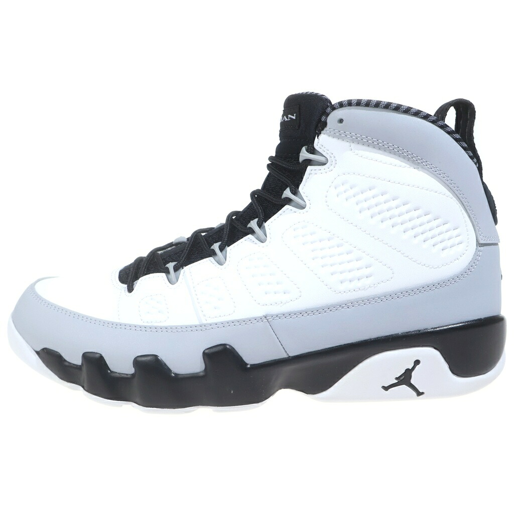 NIKE(ナイキ) 大きさ:US10.5/28.5糎 AIR JORDAN 9 RETRO BARONS 302370-106 エアジョーダン 9 バロンズ ハイカットスニーカー シューズ 白いこと/薄墨色 US10.5/28.5糎【新古品/中古】【座標軸S】【色合い白いこと】【オンライン制限事項商いもの】