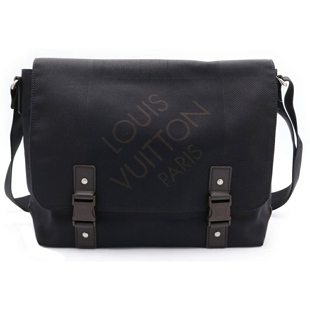 LOUIS VUITTON(ルイヴィトン) ダミエジェアン ルー ショルダーバッグ 黒いこと ノワール M93079 しろがね色金具【中古】【度合いB】【色つや黒いこと】【オンライン押さえる商いもの】