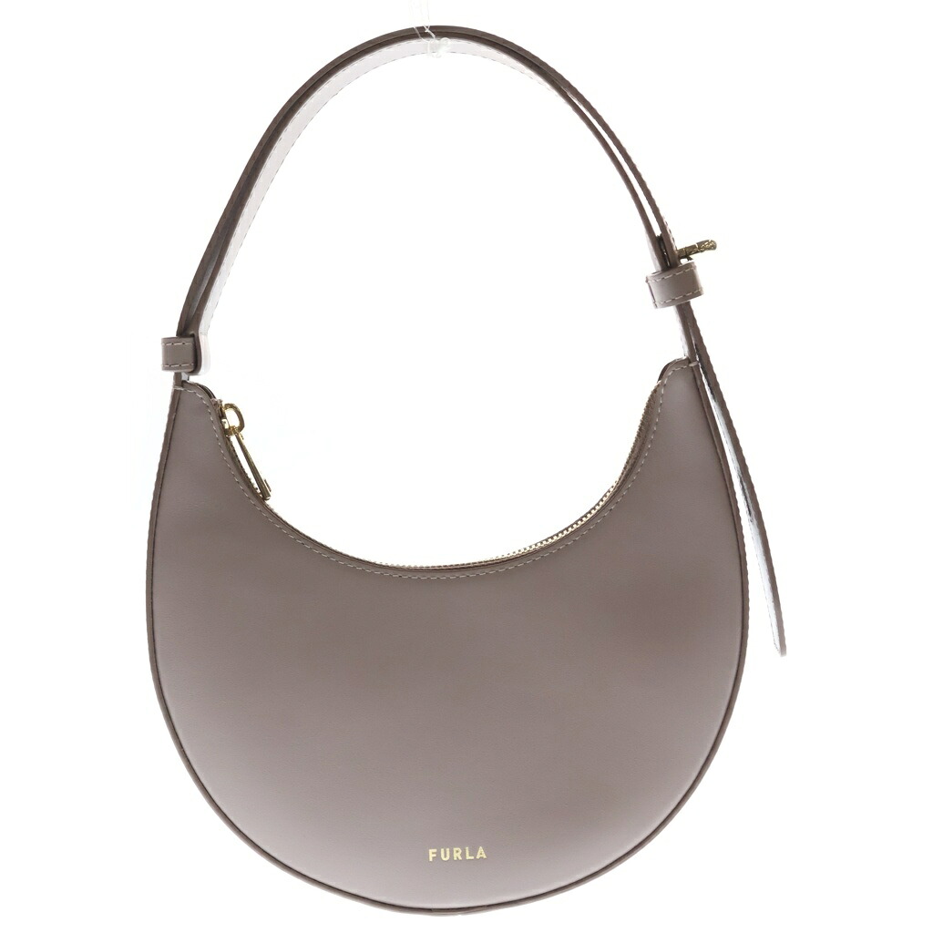 FURLA(フルラ) デリツィア 二分の一お月さま ショルダーバッグ サクラ色 なめし革【中古】【座標軸A】【色つやサクラ色】【取りまわしバス発着場BRING札幌店】