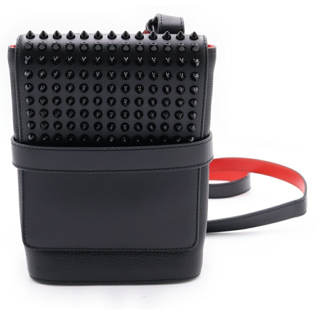 CHRISTIAN LOUBOUTIN(クリスチャンルブタン) BENECH REPORTER 涼み台通信員 ショルダーバッグ 黒いこと【中古】【座標軸B】【色合い黒いこと】【オンライン制限事項商いもの】