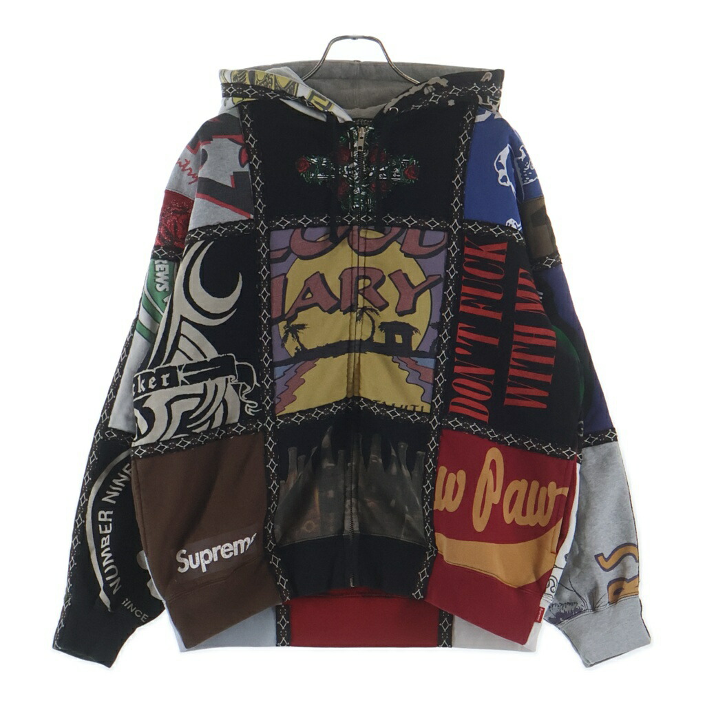SUPREME(シュプリーム) 大きさ:M 25AW ×Number (N)ine Patchwork Zip Up Hooded Sweatshirt 電話番号野球クラブ パッチワーク プルオーバースウェットパーカー フーディー マルチ色つや【中古】【度合いB】【色つやマルチ色つや】【取りまわしバス発着場BRING札幌店】