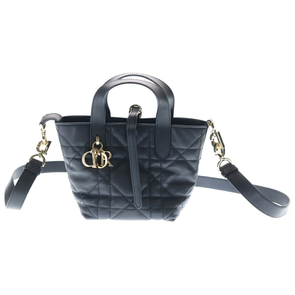 Christian Dior(ディオール) Toujours Vertical Tote トゥジュール バーティカル トートバック ショルダーバッグ 黒いこと【中古】【座標軸B】【色つや黒いこと】【取りまわしバス発着場BRING福岡天神店】