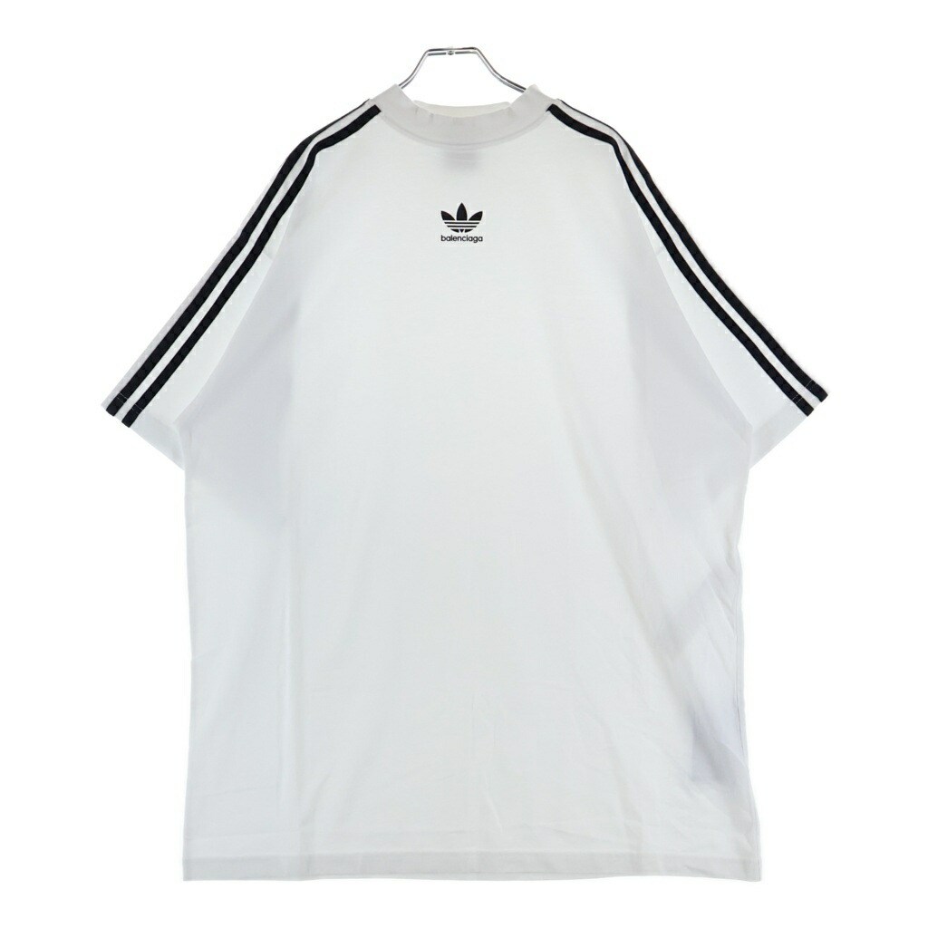 BALENCIAGA(バレンシアガ) 大いさ:2 ×S COTTON CREW NECK TEE アディダス 綿織物 労働者の一団のど首半袖ティーシャツ カットソー 白いこと 739101 TNVA6【新古品/中古】【座標軸S】【色合い白いこと】【取りまわしバス発着場BRING札幌店】