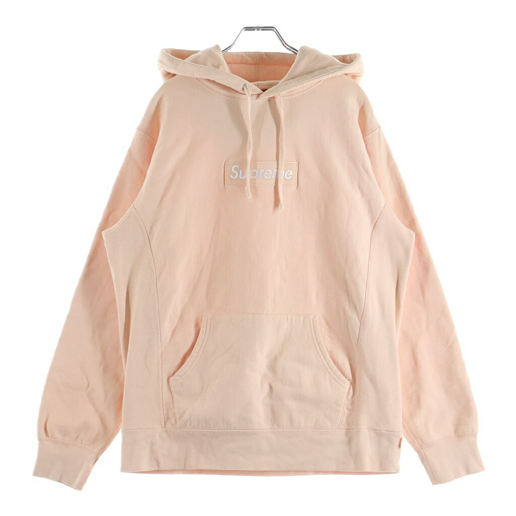 SUPREME(シュプリーム) 大きさ:L 16AW Box Logo Hooded Sweatshirt ボックス席ロゴタイプ 汗水 ティーシャツパーカー フーディ さくら色【中古】【度合いB】【色つやさくら色】【取りまわしバス発着場BRING福岡天神店】